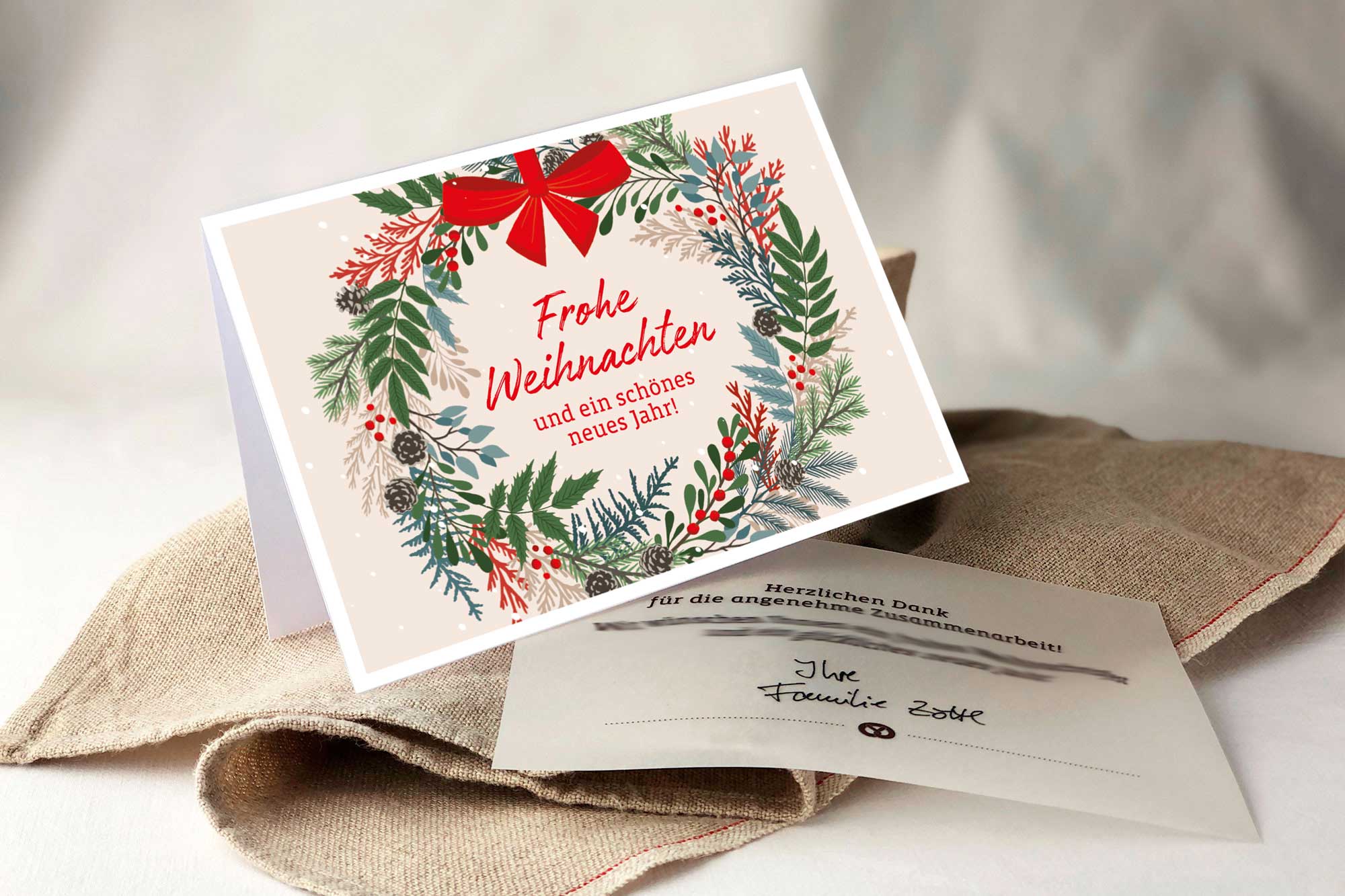 Grußkarte "Adventskranz"