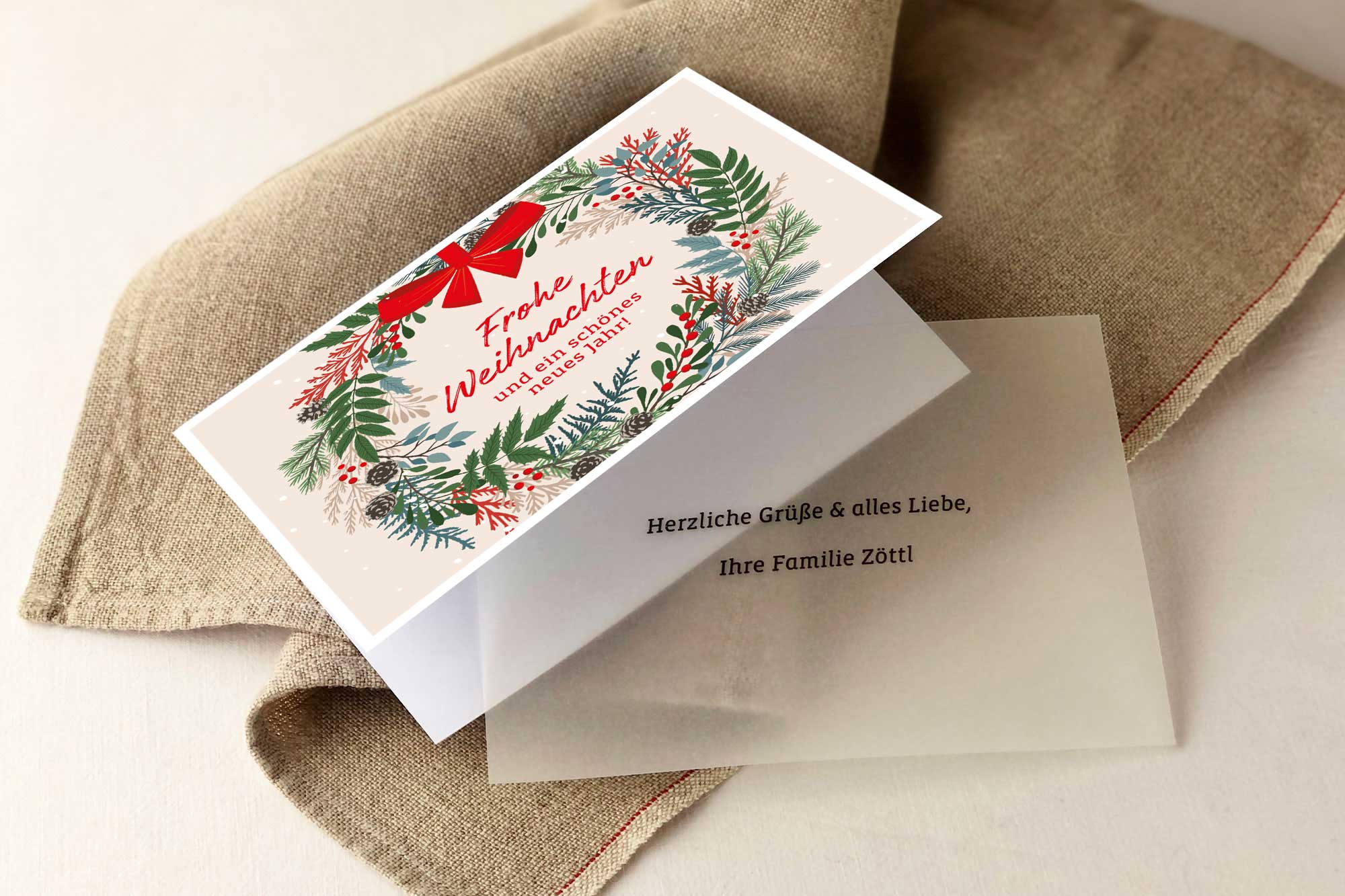 Grußkarte "Adventskranz" – Bild 2