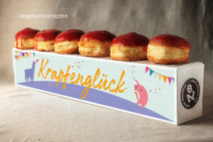 Krapfenkarton mit 6 Hagebutten-Krapfen ab 19.01.2026